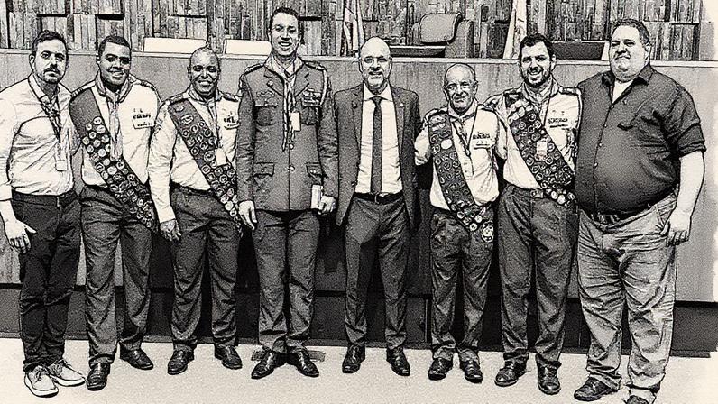 Líderes dos Desbravadores e o deputado estadual Fred Pacheco celebram a aprovação do Dia Estadual dos Desbravadores na Assembleia Legislativa do Rio de Janeiro - Foto: Reprodução/Internet