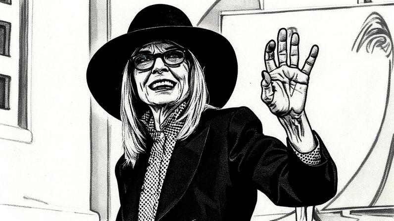 Diane Keaton was taken away from her LA home by ambulance on Saturday. Getty Images
