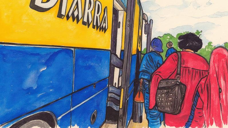 Mulheres precisam estar completamente cobertas em viagens de ônibus