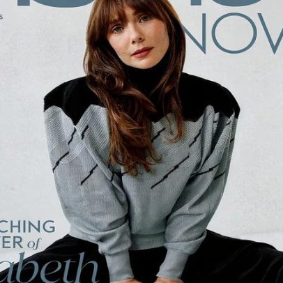 Elizabeth Olsen prefere cuidados com a pele à moda, em entrevista