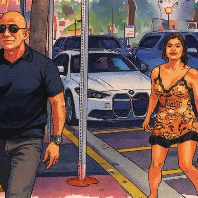 Lauren Sánchez exibe visual elegante em noite a dois com Jeff Bezos