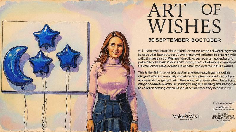 Batia Ofer, founder and Chair of Art of Wishes at the Phillips preview Photo: Guy Bell