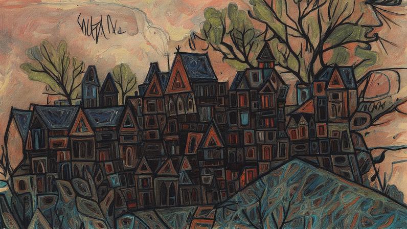 F.N. Souza's Houses in Hampstead (1962) made the artist's auction record, $7.5m, at Sotheby's in London Courtesy of Sotheby's
