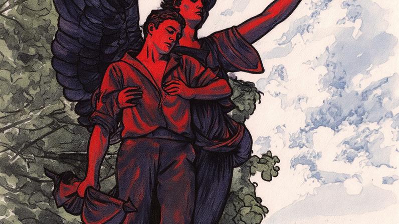 Confederate Soldiers and Sailors Monument, Baltimore, Maryland, splashed with red paint. The monument was removed in 2017 Photo: Picture Architect/Alamy, courtesy the Museum of Contemporary Art, Los Angeles