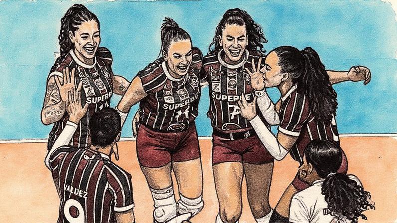 Fluminense garante vaga na final do Carioca de Vôlei Feminino (Foto: Mailson Santana/ FFC)