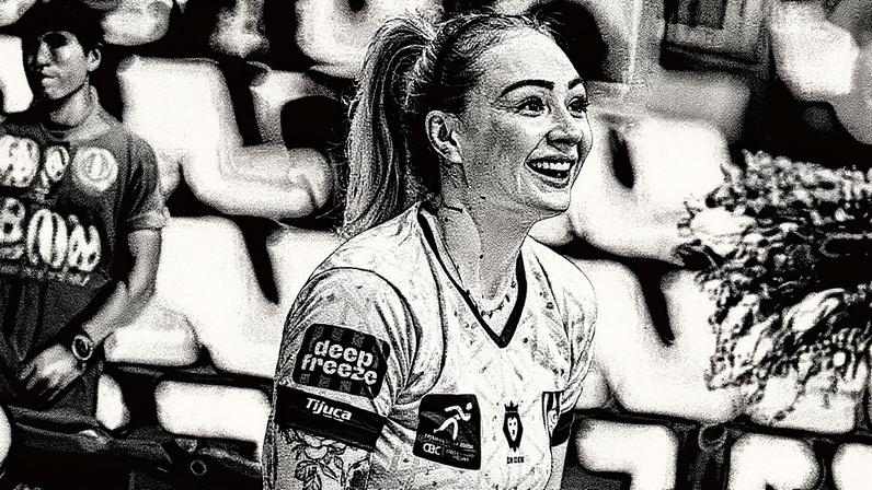 Gabi Gagliassi em jogo do Tijuca Tênis Clube (Foto: Reprodução/ Instagram)