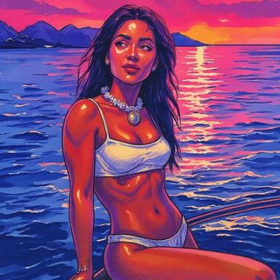 Giullia Buscaccio revela álbum de fotos em Fernando de Noronha