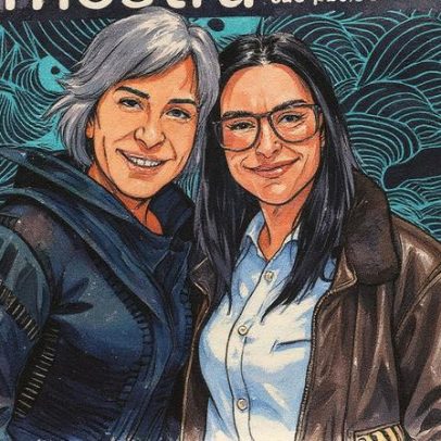 Cleo e Gloria Pires trocam selinho na Mostra de Cinema de São Paulo