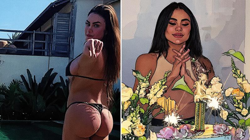 Ex-bailarina do Faustão que foi presa comemora os 34 anos com festa e piscina — Foto: Reprodução/Instagram