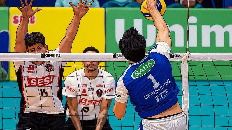 Sada Cruzeiro foi derrotado pelo Sesi Bauru de virada na Superliga Masculina de Vôlei (Foto: Reprodução / Instagram)