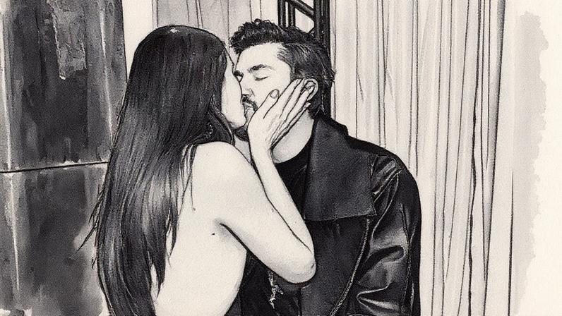 Kleber Toledo beija Camila Queiroz — Foto: Clayton Felizardo / Brazilnews