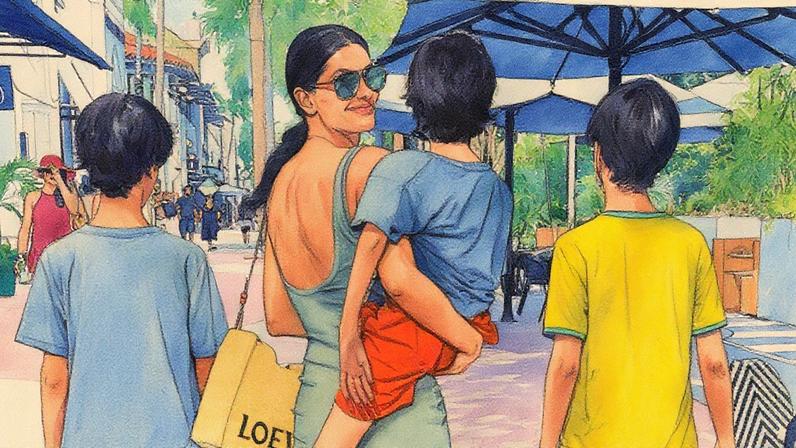 Isabella Fiorentino e filhos — Foto: Reprodução/Instagram