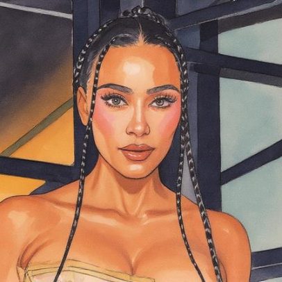 Kim Kardashian celebra aniversário com decote ousado e corset transparente