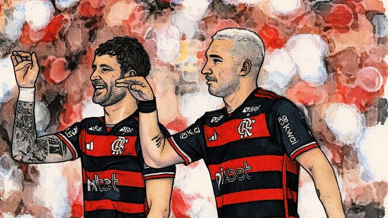 Léo Pereira e Léo Ortiz, em ação pelo Flamengo (Foto: Divulgação / Flamengo)