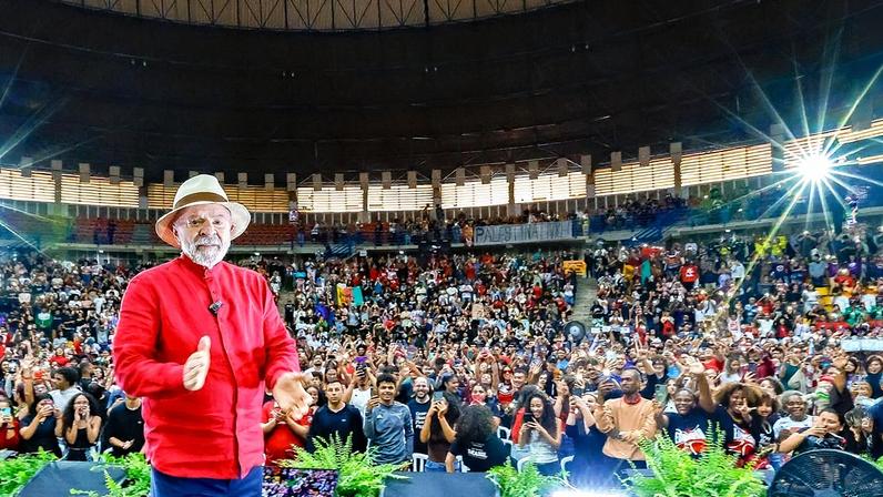 Lula defende América Latina independente e incentiva jovens a participar da política durante aulão do Enem em São Bernardo. (Foto: Ricardo Stuckert/Assessoria Presidência da República)