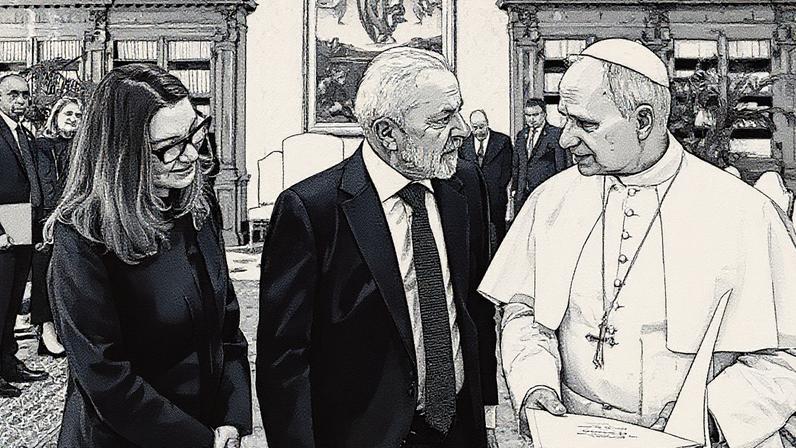 Presidente relatou ao líder da Igreja Católica a necessidade de se criar um movimento contra o que considera como desigualdade no mundo. (Foto: Ricardo Stuckert/Secom)