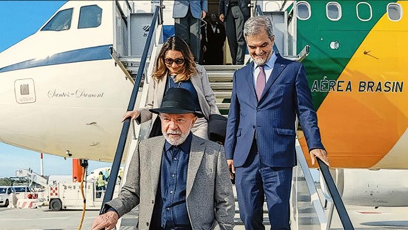 Lula chega a Roma para Fórum Mundial da Alimentação e primeiro encontro com Papa Leão XIV