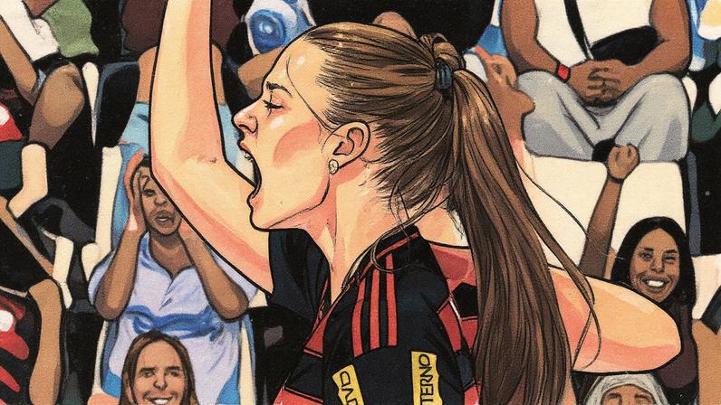 Masa Kirov em seu primeiro jogo pela Superliga (Foto: Mariana Sá/ CRF)