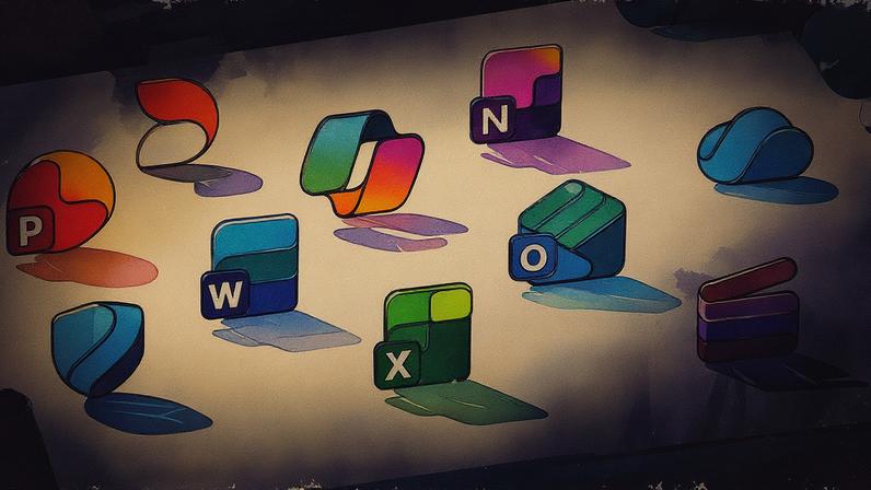 The evolution of Microsoft’s Office icons.