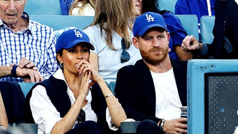 Prince Harry and Meghan Markle enjoyed a date night at Game 4 of the World Series. Getty Images