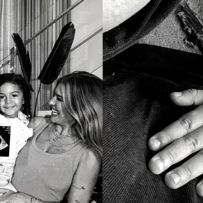 Grávida Lore Improta mostra vídeo fofo da filha Liz acariciando a barriga