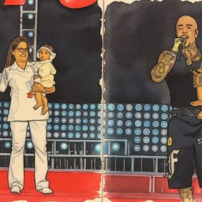 MC Daniel se emociona com o filho durante show