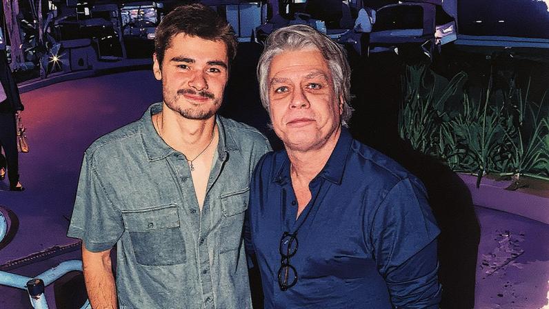 Fabio Assunção curte noite ao lado do filho mais velho, João Assunção — Foto: Tomzé Fonseca/ Agnews