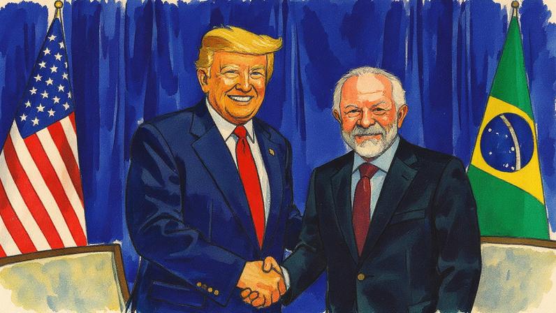 Presidentes dos Estados Unidos, Donald Trump, e do Brasil, Luiz Inácio Lula da Silva, participaram de reunião bilateral em Kuala Lumpur, na Malásia, neste domingo (26) (Foto: Ricardo Stuckert/Presidência da República)