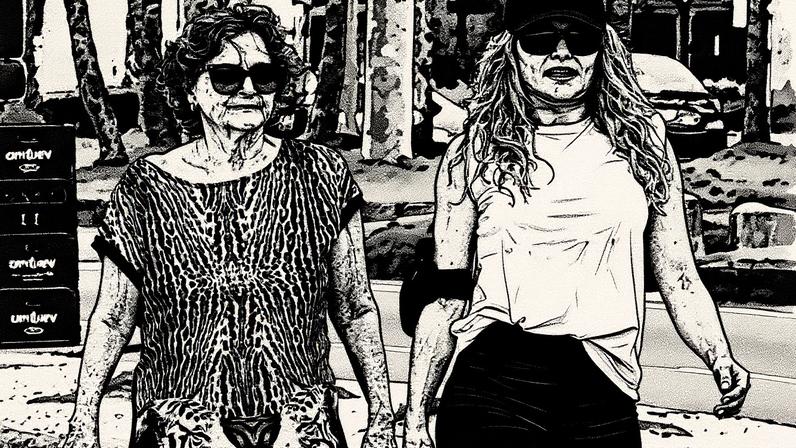 Rita Guedes se exercita ao lado da mãe na orla carioca — Foto: Fabrício Pioyani/AgNews