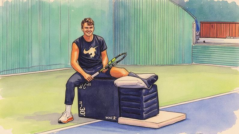 Rune improvisa treinos para manter rotina após cirurgia