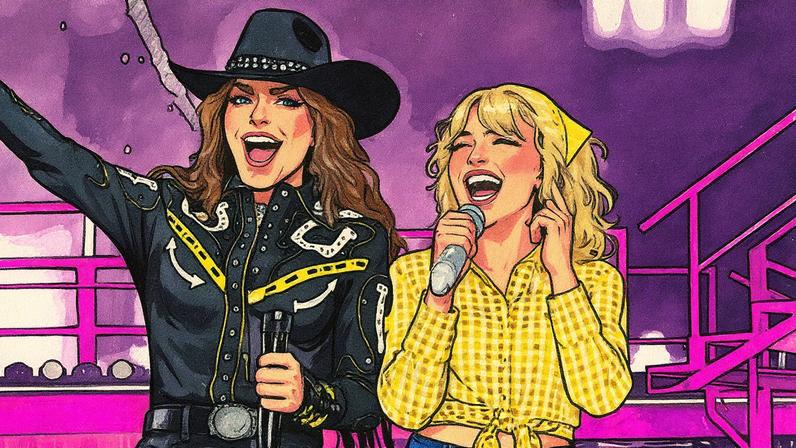 Shania Twain and Sabrina Carpenter at ACL Festival
