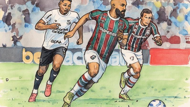 Samuel Xavier em campo pelo Fluminense na vitória sobre o Ceará, pelo Brasileirão (Foto: Lucas Merçon/FFC)