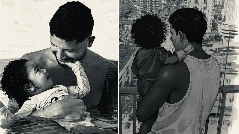 Ex de IZA, Yuri Lima se declara após passar a tarde com a filha: 'De onde venho tirando força' — Foto: Reprodução/Instagram