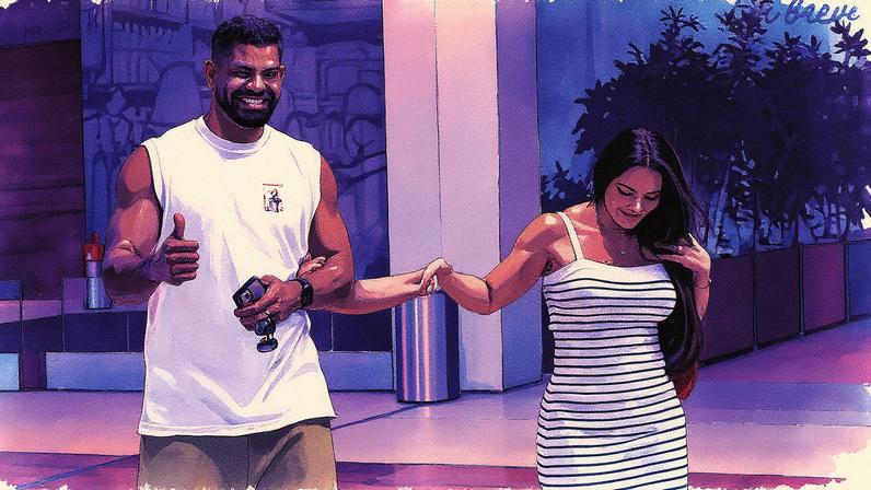 Viviane Araújo e Guilherme Militão — Foto: Edson Douglas/Agnews