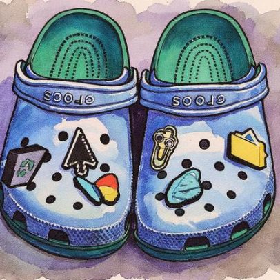 Microsoft lança chinelos Crocs inspirados no Windows XP