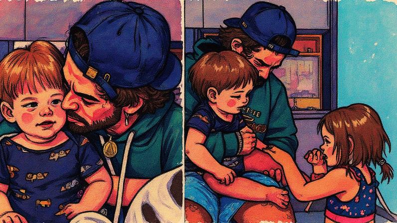 Zé Felipe e os filhos — Foto: Reprodução/Instagram