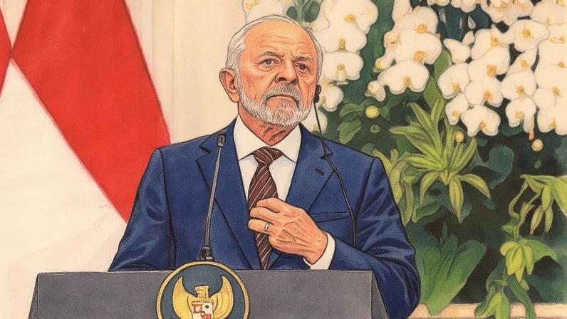 Lula, em agenda na Indonésia, confirma sem rodeios que será candidato em 2026. Foto: Yasuyoshi CHIBA / AFP