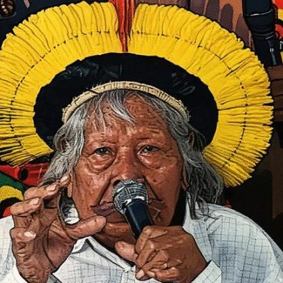 Raoni pede continuidade da luta ao encerrar a Cúpula dos Povos