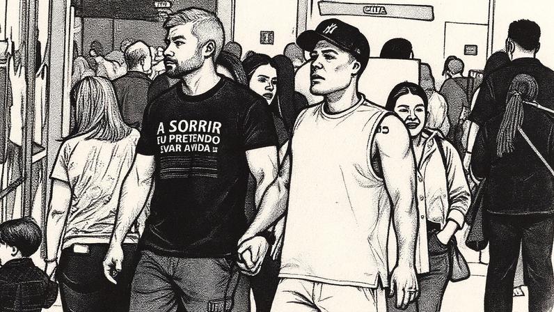 Rodrigo Sant’Anna e o marido, Nelson — Foto: Thiago Martins/ Agnews