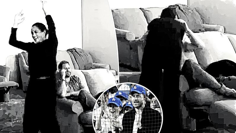 Meghan Markle and Prince Harry kissed after the Los Angeles Dodgers won the 2025 World Series. Meghan Markle/Instagram