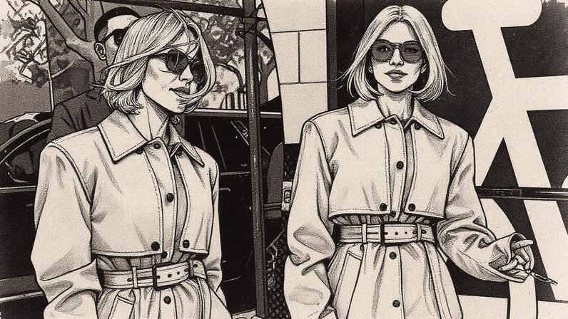 Sydney Sweeney left the “Good Morning America” studios in a belted jacket from Sportmax. GC Images