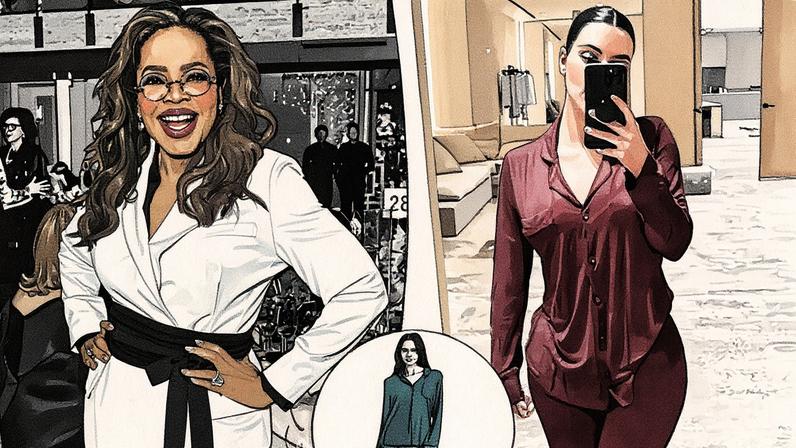 Oprah gave Skims her coveted stamp of approval. WWd via Getty Images; Kim Kardashian/Tiktok; Kim Kardashian/Tiktok; Skims