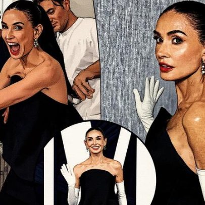 Luvas de Demi Moore ficam presas em vídeo da Premiação Glamour Mulher do Ano