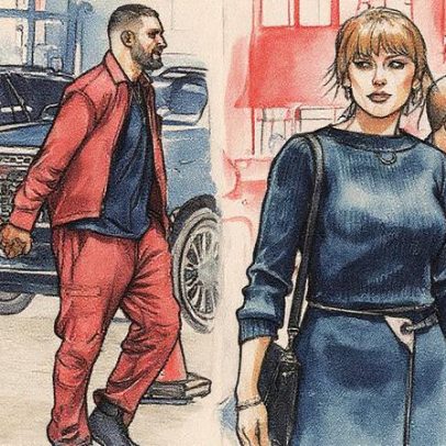 Swift usa Louis Vuitton com meias rendadas em encontro com Kelce em Nova York