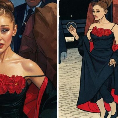 Ariana Grande usa vestido de cinema clássico na estreia em Paris de Wicked