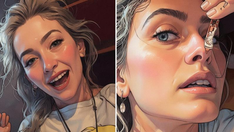 Paris Jackson showed off her perforated septum, which was caused by years of drug abuse. parisjacksonbrasil/Tiktok