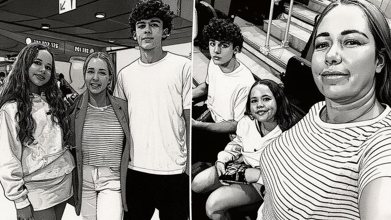 Kendra Wilkinson shared a photo with her 15-year-old son, Hank Baskett IV, and her daughter, Alijah Baskett, 11, via Instagram Sunday. Instagram/@kendrawilkinson