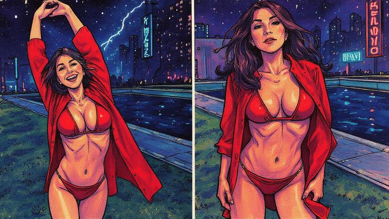 Elizabeth Hurley modeled her red Blaze bikini in a new Instagram post. Elizabeth Hurley /Instagram