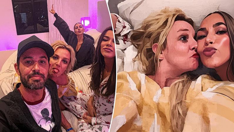 Britney Spears shared a new video of her fun-filled sleepover with Kim and Khloé Kardashian and some of their kids. Britney Spears/Instragram
