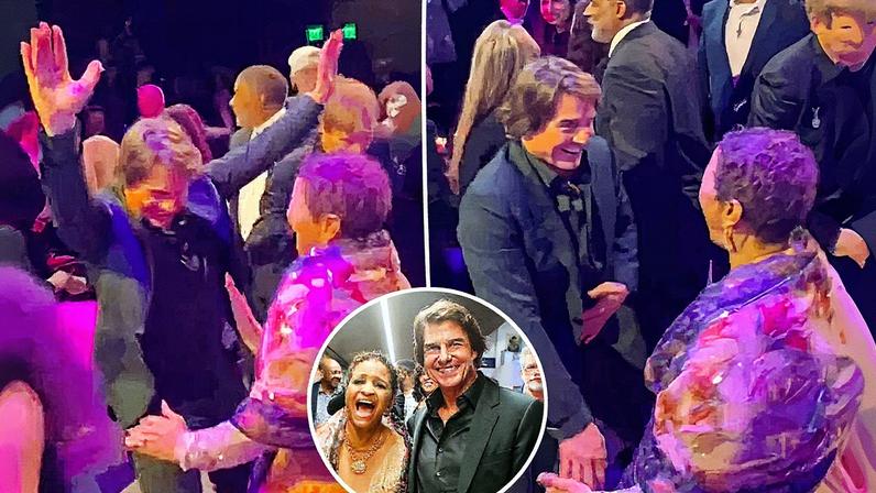 Tom Cruise busted out some dance moves with Debbie Allen at a party Saturday — a day before they received their honorary Oscars at the Governors Awards 2025. @iambrandononeal/Instagram